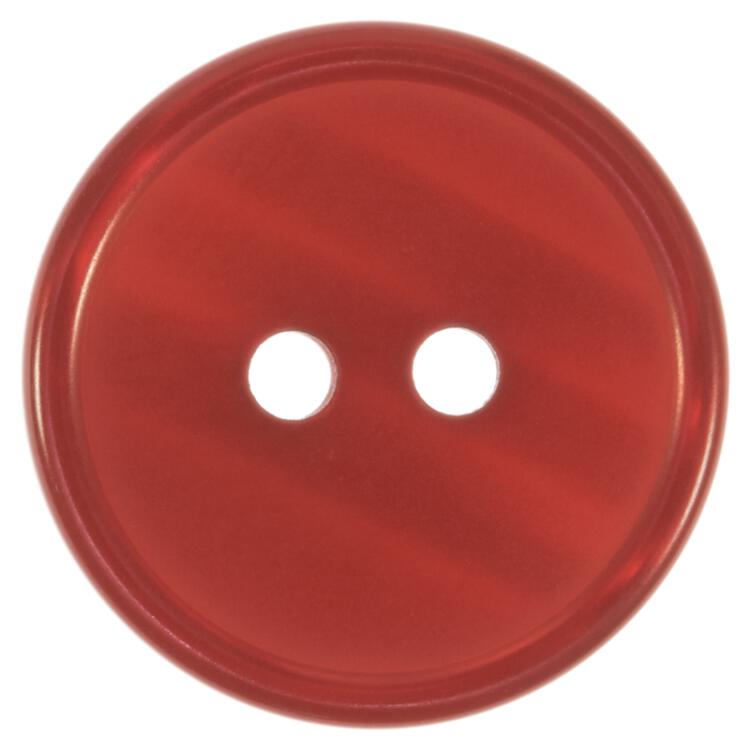 Feiner Kunststoffknopf mit Perlmutteffekt in Rot 15mm