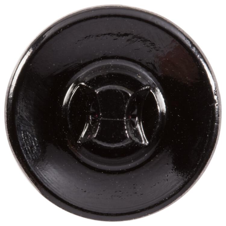 Glasknopf mit verwurzeltem Motiv in Schwarz 14mm
