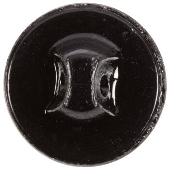 Glasknopf mit kleinen Kugeln auf Vorderseite in Schwarz