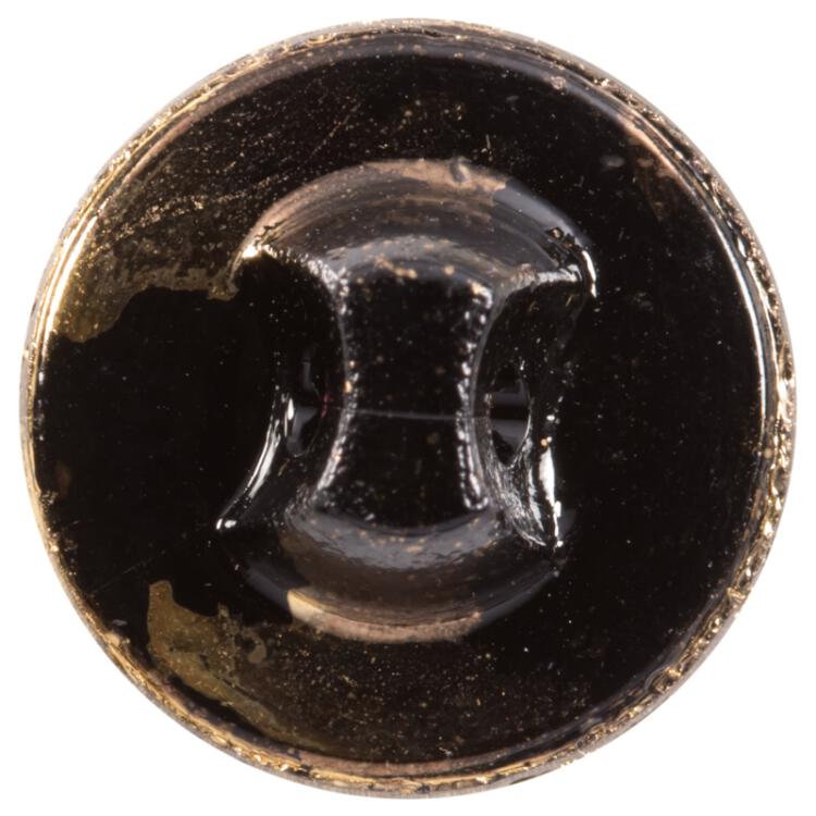 Glasknopf mit kleinen Kugeln auf Vorderseite in Gold 18mm