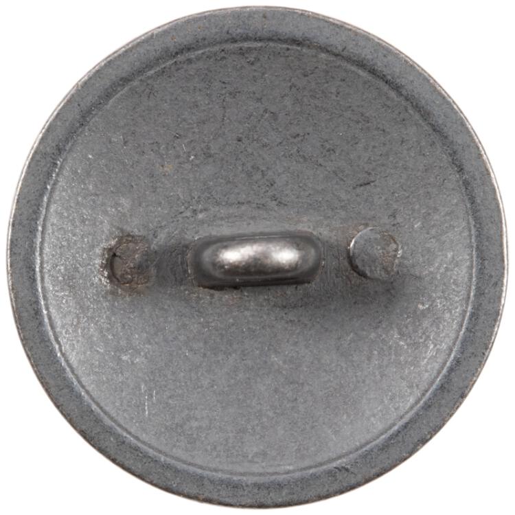 Metallknopf mit Wappenmotiv in Grau-Silber