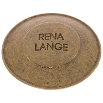 Metallknopf in Altgold mit "RENA LANGE"-Label