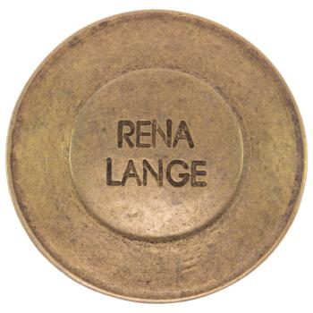 Metallknopf in Altgold mit "RENA LANGE"-Label