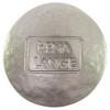 Metallknopf in Silber gehämmerte Optik mit "RENA LANGE"-Label