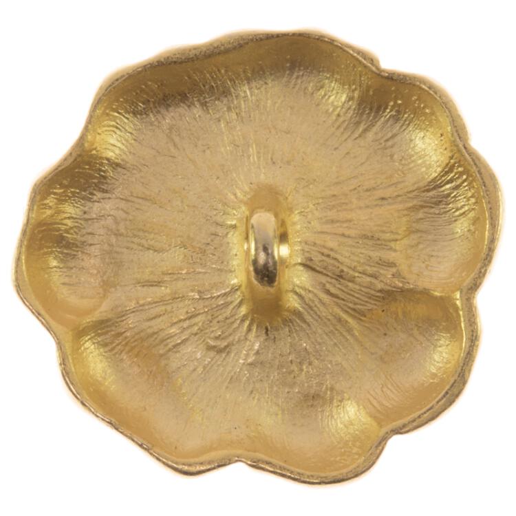 Metallknopf in Blumenform gold 25mm
