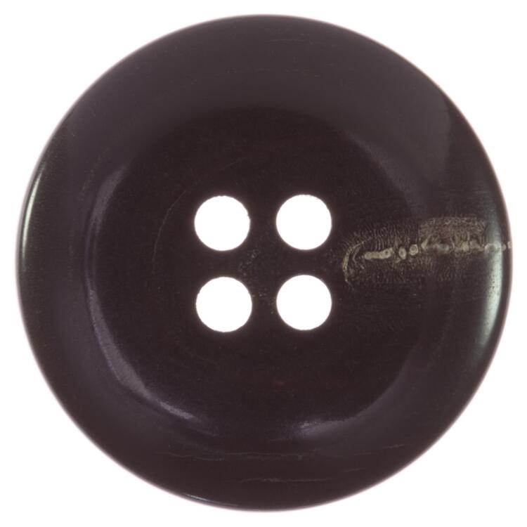 Klassischer Hornknopf in Schwarz 25mm