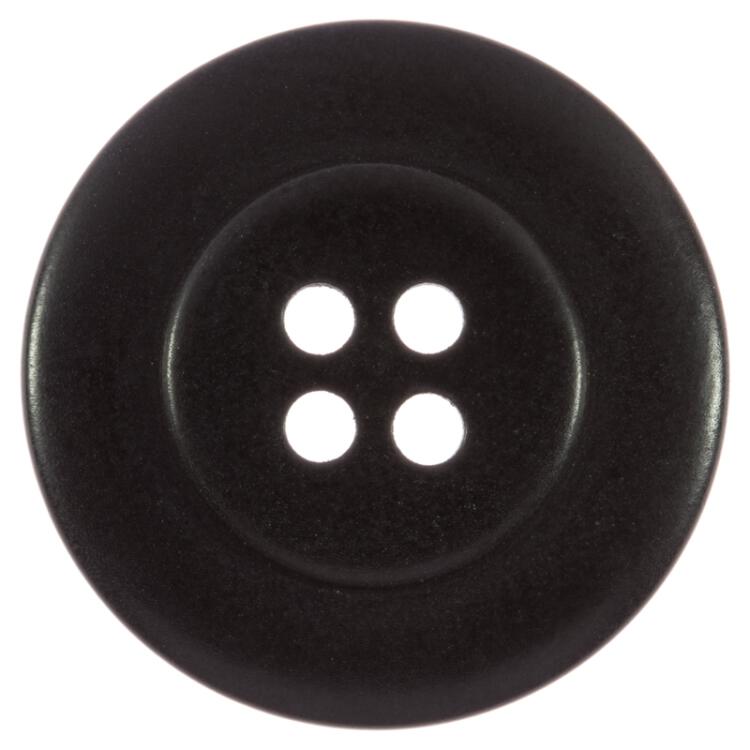 Steinnussknopf in matt Schwarz mit Versenkung für Faden 20mm