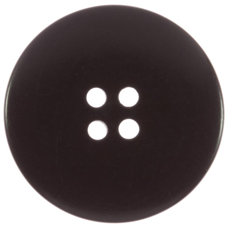 Steinnussknopf in Schwarz mit schmalem Rand (beidseitig verwendbar) 23mm