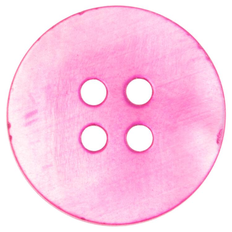 Perlmuttknopf in Rosa mit "RENA LANGE"-Beschriftung 15mm