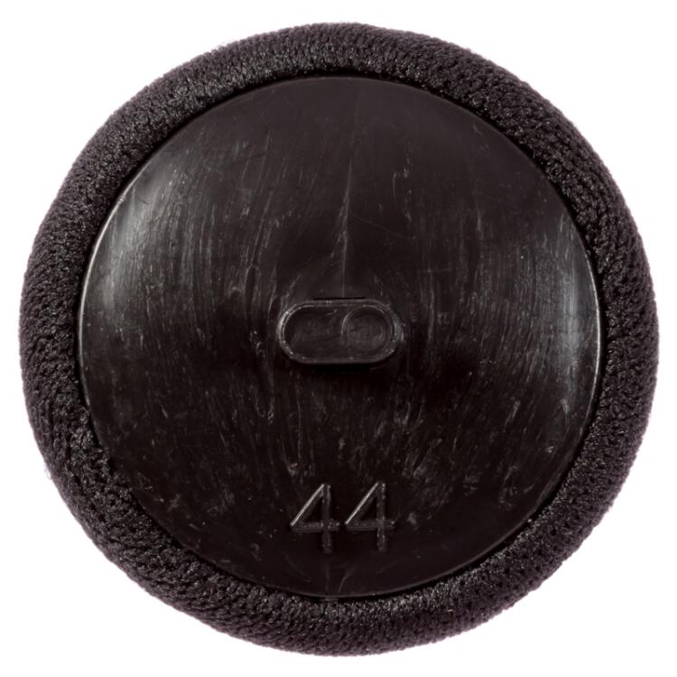 Zierknopf bestickt mit großen Steinchen in Schwarz/Grau 25mm