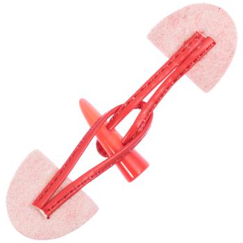 Dufflecoat Verschluss für Kinder aus Lederimitat in Rot mit Kunststoffknebel