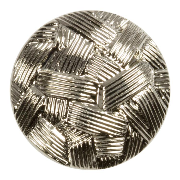 Silberner Ösenknopf mit geflochtener Struktur