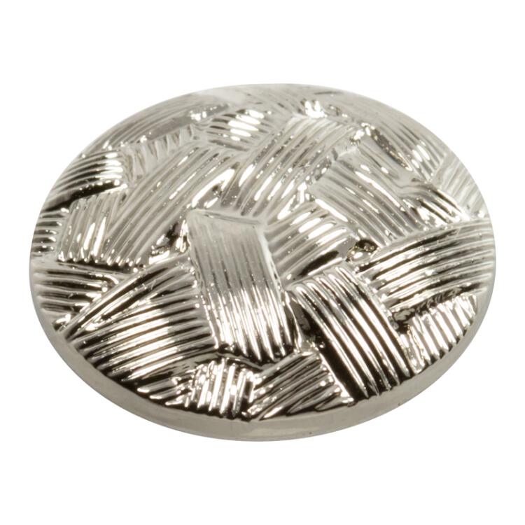 Silberner Ösenknopf mit geflochtener Struktur 15mm
