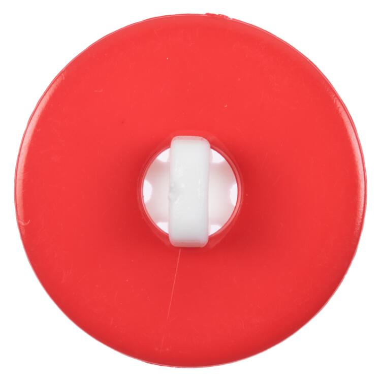 Maritimer Kinderknopf in Rot mit Steuerrad in Weiß 18mm