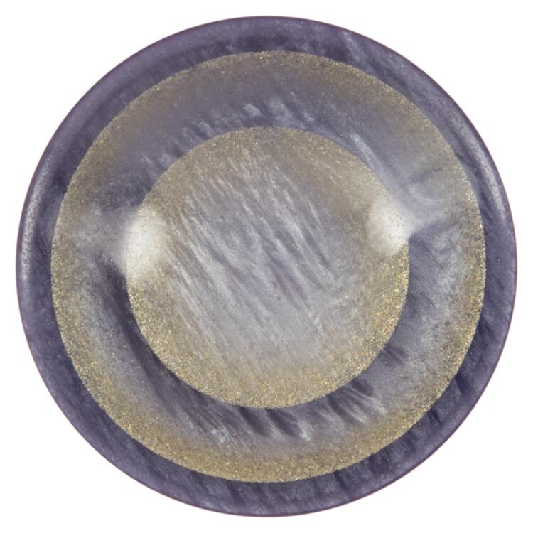 Kunststoffknopf in Blau-Grau mit Perlmutteffekt 25mm