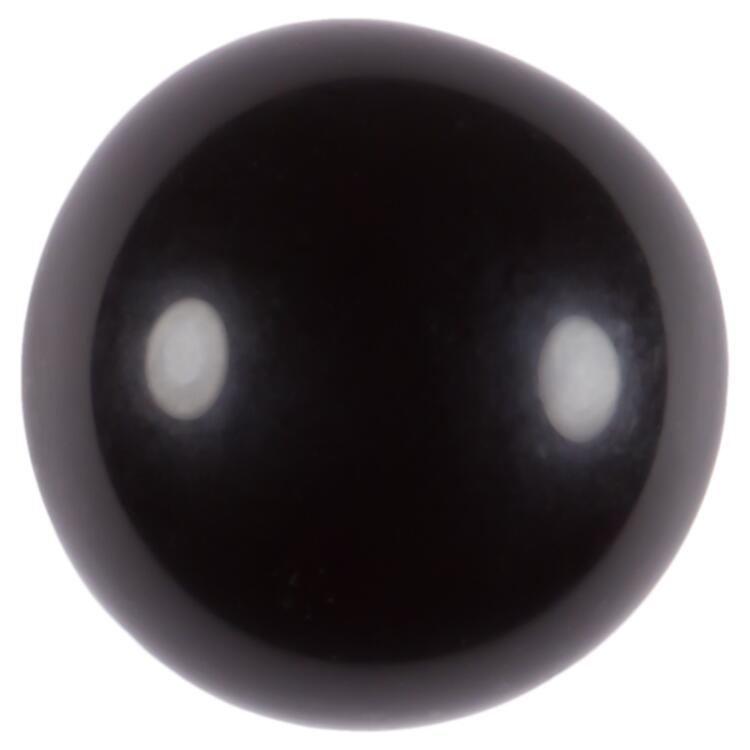 Augen Knopf (Tierauge) aus Glas in Schwarz mit Naturöse 10mm
