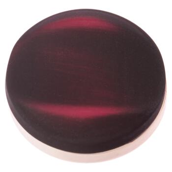 Kunststoffknopf in Samtoptik Farbverlauf rot schwarz
