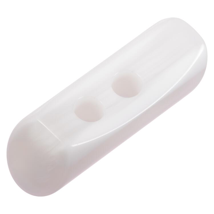Knebelknopf aus Kunststoff im schwungvollen Design in Weiß 40mm