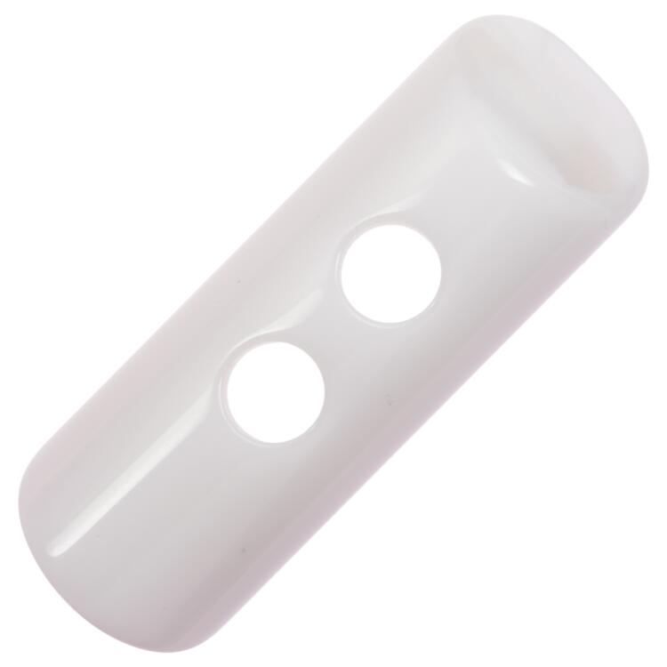 Knebelknopf aus Kunststoff im schwungvollen Design in Weiß 40mm