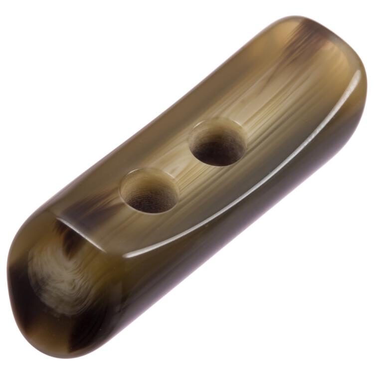 Knebelknopf aus Kunststoff im schwungvollen Design in Braun 40mm
