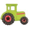 Kinderknopf - grüner Traktor mit schwarzen Reifen