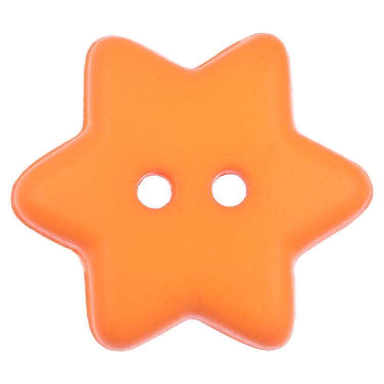 Kinderknopf - orangener Stern 15mm