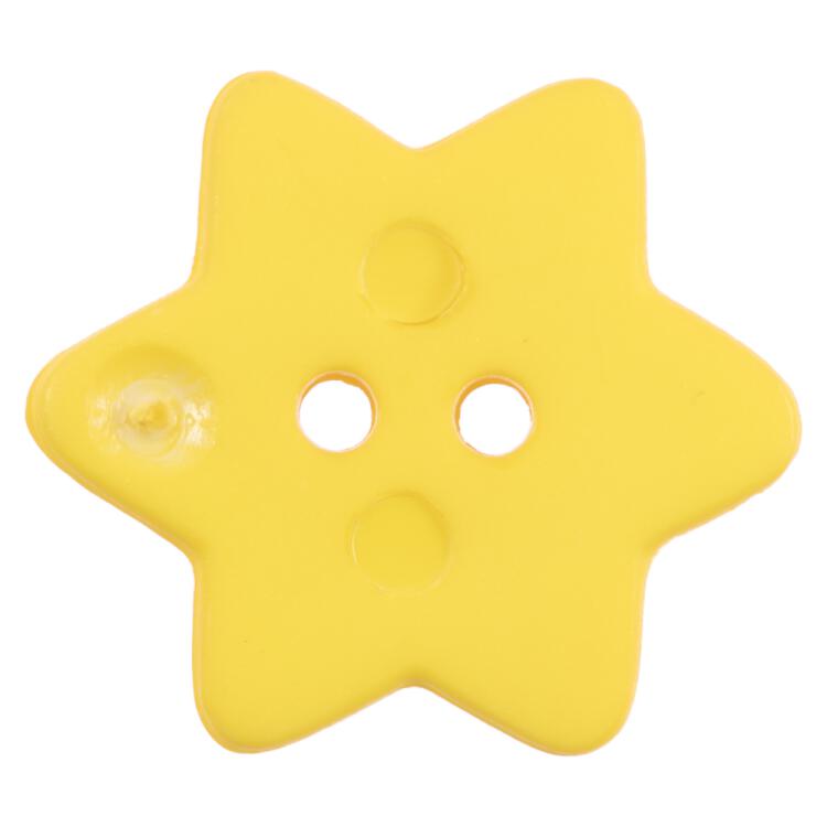Kinderknopf - gelber Stern 15mm