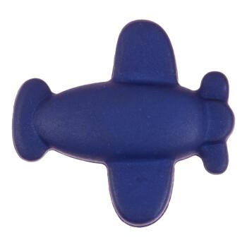 Kinderknopf - blaues Flugzeug