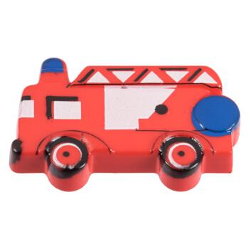 Kinderknopf - rotes Feuerwehrauto