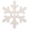 Weihnachtsknopf - weiße Schneeflocke in Frozen Look