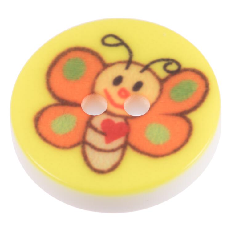 Kinderknopf - lustiger Schmetterling in Gelb