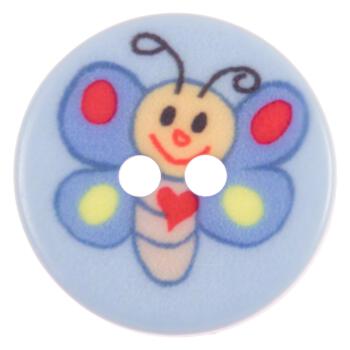 Kinderknopf - lustiger Schmetterling in Blau
