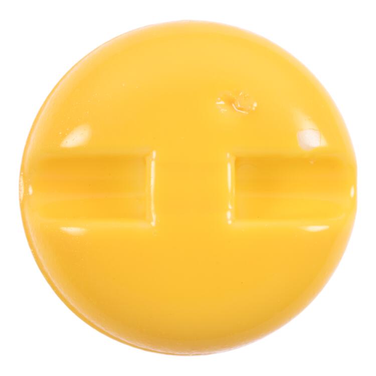 Kinderknopf - hämischer Smiley (Emoticon) in Gelb