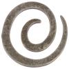 Zierteil-Verschluss aus Metall Spirale in Altsilber