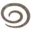 Zierteil-Verschluss aus Metall Spirale in Altsilber