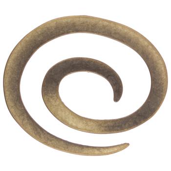 Zierteil-Verschluss aus Metall Spirale in Altmessing