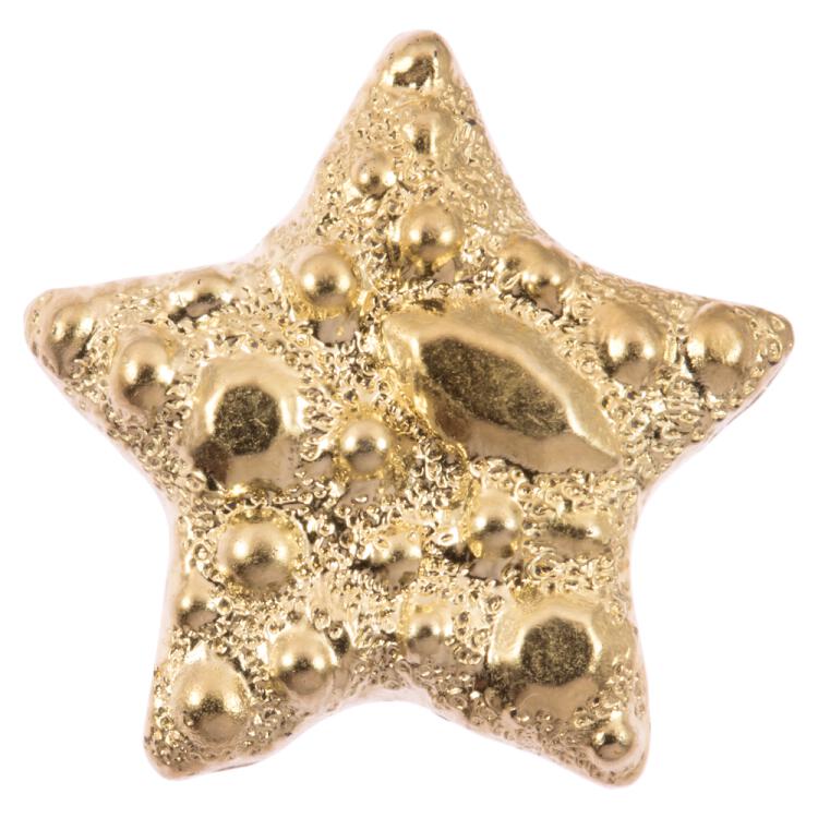Kinderknopf - Seestern in Gold 12mm