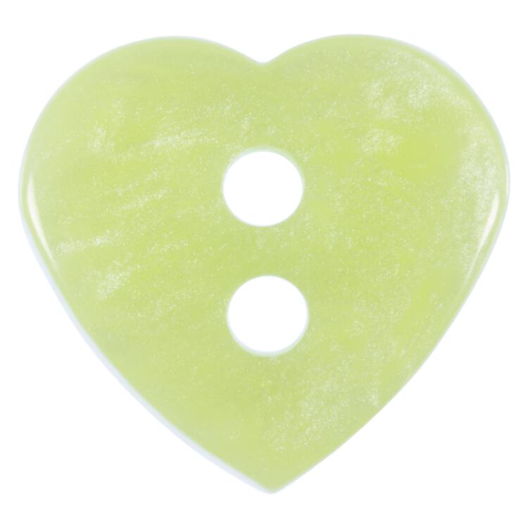 Herzknopf aus Kunststoff in Salatgrün