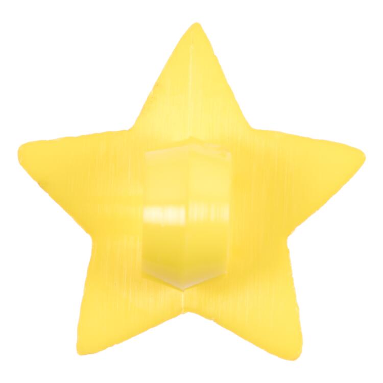 Kinderknopf - gelber Stern aus Kunststoff 13mm