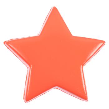 Kinderknopf - orangefarbener Stern aus Kunststoff