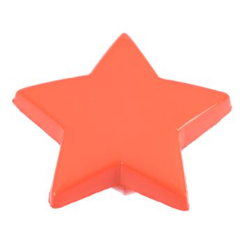 Kinderknopf - orangener Stern aus Kunststoff