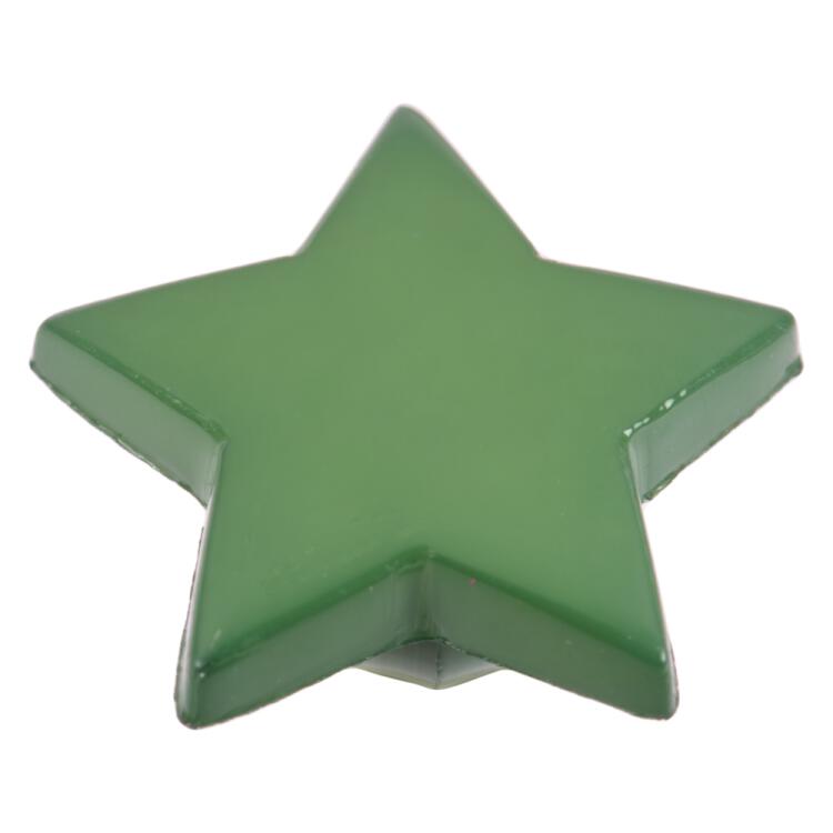 Kinderknopf - grüner Stern aus Kunststoff 13mm