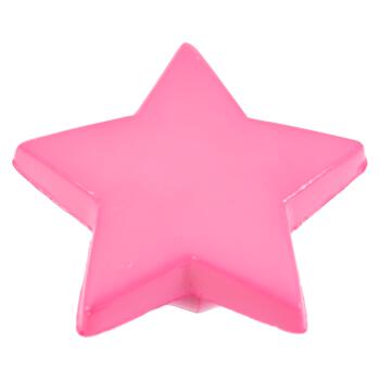 Kinderknopf - Stern aus Kunststoff in Rosa