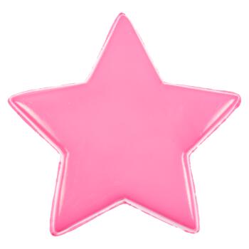 Kinderknopf - Stern aus Kunststoff in Rosa