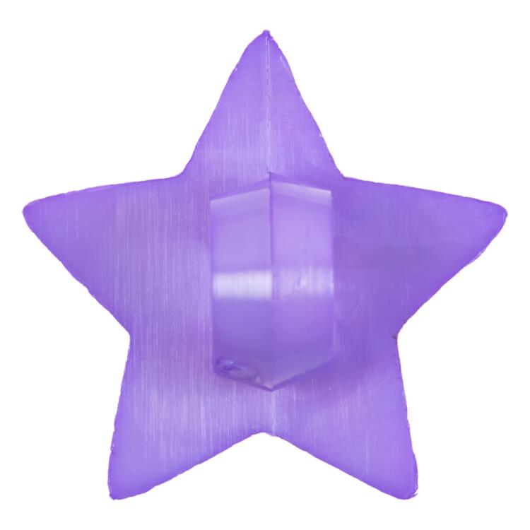 Kinderknopf - Stern aus Kunststoff in Lila 13mm