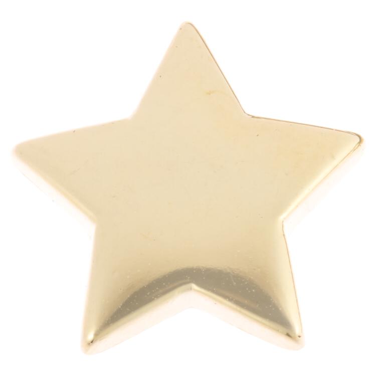 Kinderknopf - Stern aus Kunststoff in Gold 13mm