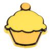 Kinderknopf - gelber Cupcake aus Kunststoff
