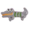 Kinderknopf - grauer Krokodil aus Kunststoff