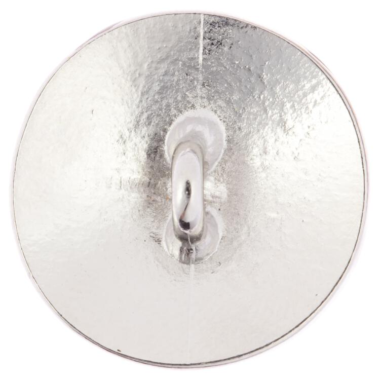 Metallknopf mit abstraktem Wasserfallmuster in Schwarz-Silber 15mm