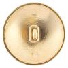 Metallknopf in Gold mit Spiralmuster braun emailliert